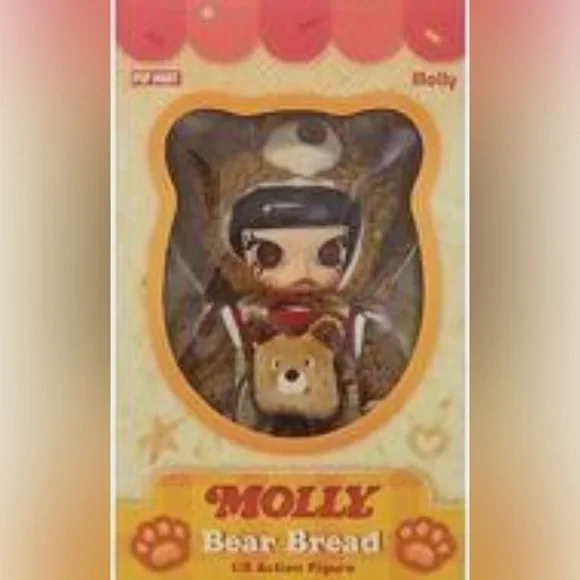POP MART Molly Bear Bread 1/8 Action Figure 🍞🍞 NWT - Picture 2 of 6